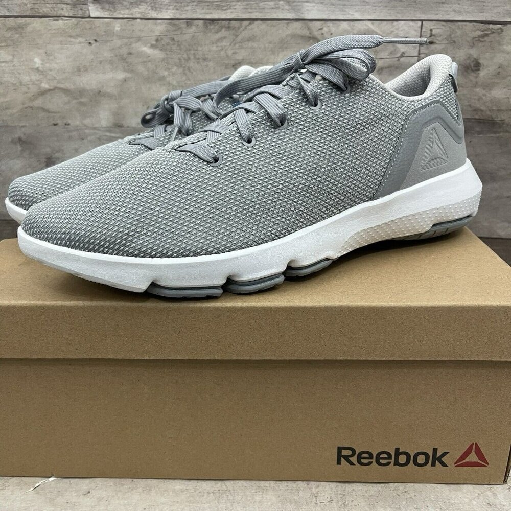 REEBOK Men's Print Lux Running Sneakers Athletic Shoes Grey Size US 11.5